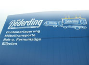 Fassade unserer Containerhalle